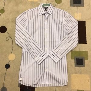 Bonobos Striped dress shirt. Slim fit. Iron-free